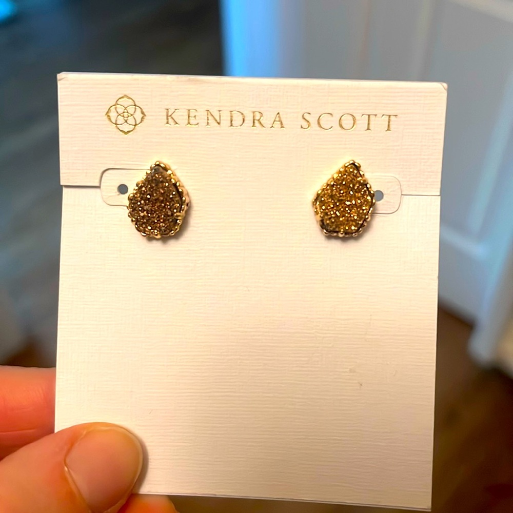 Kendra Scott Tessa Rose Gold Drusy Stud Earrings